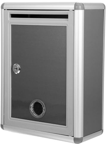 Ciieeo Cassetta Postale da Parete con in Metallo Spesso per Suggerimenti e Posta Piccola Cassetta Porta Carte Resistente alle Intemperie per Uso Domestico Uffici e Scuole