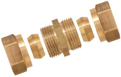 Boutté 3116970 Raccord bicône laiton égal Tube Ø6