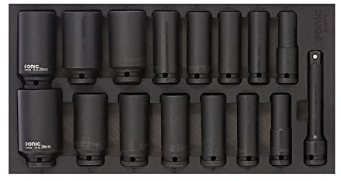 Sonic 301603 Impact Steckschlüssel SFS 1/3 Set, 1/2, 16 Stück