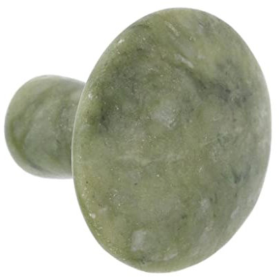 P Prettyia Mushroom Shaped Natural Jade Stone Hot Warmer Heater Rock Massage Stone for Home SPA Deep Tissue Muscle Relief