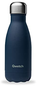 Qwetch - Trinkflasche Originals Edelstahl Isolierflasche 260ml Marine Blau - Thermosflasche 24h Kalt & 12h Heiß - Auslaufsicher, BPA-frei, Wiederverwendbar - Perfekt für Sport, Reisen, Büro & Wandern