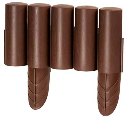 Prosperplast IPAL Plus Gartenpalisade Garten Palisade Rasenkante Beetumrandung (2,4m, Braun)