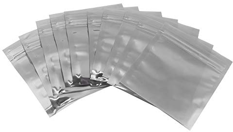 Zunate 100Pcs Antistatic Resealable Bag, Anti Static Bags Zip Lock Resealable Pouch for Hard Drive SSD HDD(8 * 9cm)