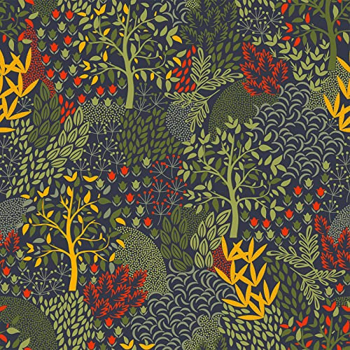 VEELIKE Dschungel Tapete Tropische Blätter Blumentapete Vintage Wandtapete Wohnzimmer Wand Dekoration Selbstklebende Folie für Möbel Möbelfolie Wasserfest Badezimmer Schlafzimmer Botanica 44.5cm×300cm
