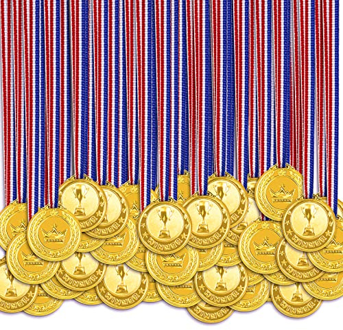 30 Stücke Gewinner Medaillen, 6,5cm Goldmedaillen, Kinder medaillen, Siegermedaille im olympischen für Sport, Wettbewerbe Auszeichnungen, Party, Preisen Awards, Sporttagspreise
