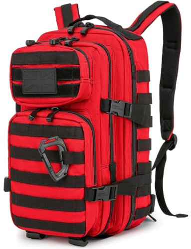 Kombat UK Army Military Tactical Combat Rucksack Backpack Bergen Molle Pack Bag All Terrain 28L - Red