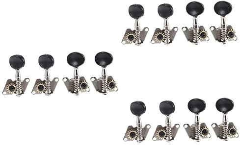 ibasenice 12stücke Ukulele Stimmmechaniken Tuning Pegs Saitige Gitarre Mit Schwarzem Knopf Ersatzteile Für Defekte Stimmgeräte Verbessern Sie Auftritt Ihrer Ukulele