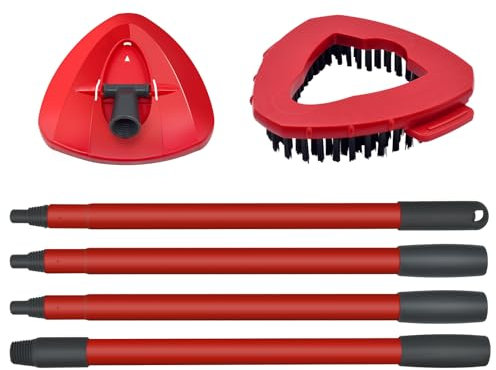 GFRED Serpillère Balai Kit Compatible Vileda Spin Turbo Tête de Balai de Rechange Base Manche de Serpillère de Rechange