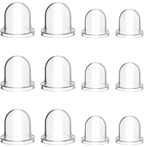 12 Stück Vergaser Pumpe Primer Birne,Transparent Primerkolben,Kraftstoff Primerbirne,Benzin Primerpumpe,für Trimmer,Rasenmäher,Gebläse,Cutter Gras,Trimmer(19 mm und 22 mm)