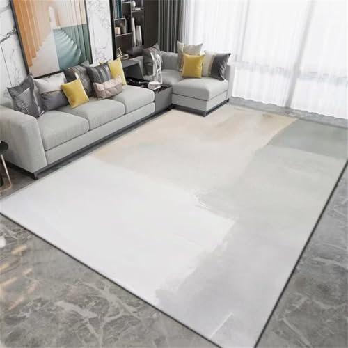 Kunsen flokati Teppich waschbar esszimmer Teppich Formaldehydfrei Einfacher Grauer Schlafzimmerteppich moderner Stil langlebig Couch Teppich 80X120CM
