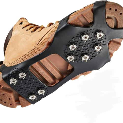 Coogime Anti Rutsch Schuhspikes Größe 34-49, Ice Grips Schuhkrallen Schnee, EIS Spikes Sohle Wandern Spazieren Hiking Walking Winter