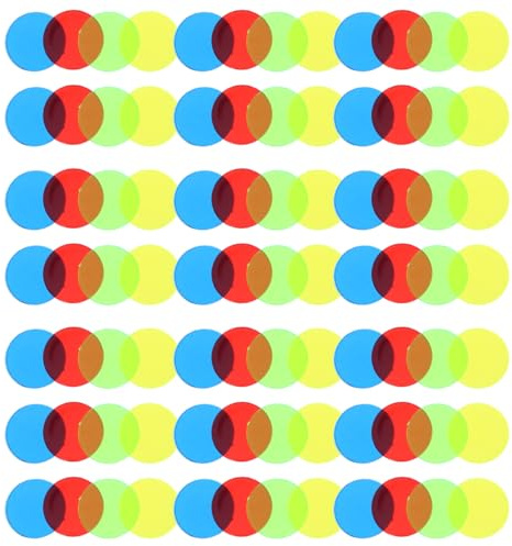 KONTONTY 500Pièces Jetons Bingo Plastique Colorés Pack Marqueurs de Jeu pour Bingo et Activités Mathématiques