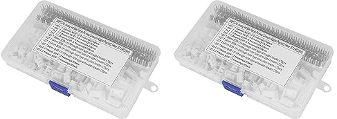 Giwnhvx 1120PC 2.54mm JST- 2/3/4/5 Pin Housing with 2.54mm JST XH Male/Female Pin Header Wire Connector Kit