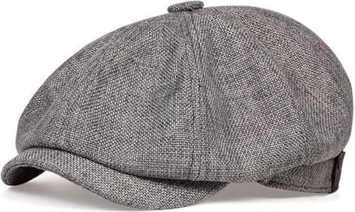 Yixda Herren Schiebermütze Barret Cap Unisex Sommer Atmungsaktiv Schirmmütze Kappe Gatsby Flatcap