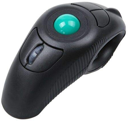 Ratón inalámbrico Trackball con control de pulgar fácil USB Air Mouse para PC portátil