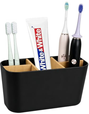 Multifunktionaler Stehender Elektrischer Toothbrush Holde, Schwarz | Multifunktionaler Aufbewahrungsbehälter, Für Zahnbürsten, Für Handzahnbürsten, Für Badutensilien