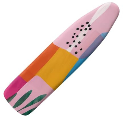 Small Ironing Board Covers 90 x 30 Orange Pink with Padding, Easy Fit and Resists Scorching,Bungee Elasticated Ironing Board Covers Large, Easy Placement