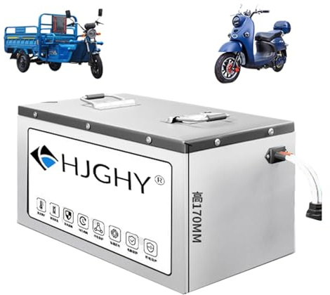 HJGHY 72v,50Ah, Batería de fosfato de Hierro y Litio para Motocicleta eléctrica, 60 V, 25 Ah, 35 Ah, 60 Ah, LiFePO4, 48 V, 72 V, 40 Ah, 50 Ah, 60 Ah, 80 Ah, para ciclomotor y Triciclo.