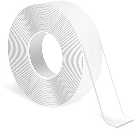 peiqiup Double Face Extra Fort (5 Mètres), 5m x 2cm x 2mm Ruban Adhésif Double Face, Nano-Ruban Lavable et Réutilisable