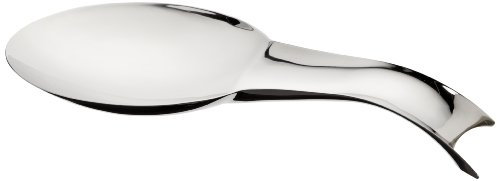 Küchenprofi Kochlöffelablage PROFI aus rostfreiem Edelstahl , Länge 26,5 cm , Löffelablage für sauberes Arbeiten während des Kochens , Extra große Ablagefläche , Geformt wie ein Maxi-Kochlöffel