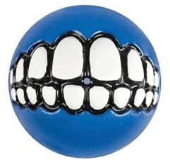 Rogz Hundespielzeug Grinz Ball, klein, 4,9 cm, Blau