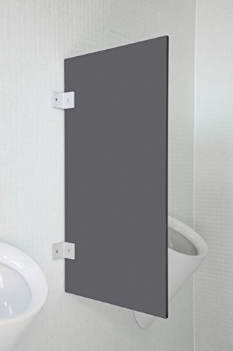 Kemmlit Urinal Trennwand Modena Quarzgrau aus HPL in klassischen Farben, Schamwand WC Herren, TÜV zertifiziert