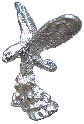 Adlerfigur, Kleiner Adler, Adlerornament, Handgegossen von William Sturt, aus Deutsche Zinn (Pewter)