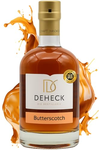 Butterscotch Likör | Deheck Butter-Scotch mit Whisky | 20% vol. & 0,5 L | original Butterscotch-Likör | Note von karamellisiertem Zucker & Vanille & 10% Whisky | Premium Butterscotch Whisky-Likör