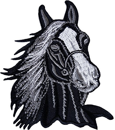 Aufnäher mit Pferde-Motiv, bestickt, zum Aufbügeln, für Pony, Reiten, Kleidung, Jacke