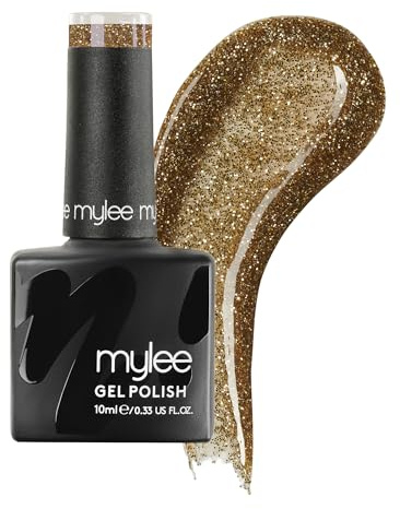 MYLEE Esmalte de Uñas en Gel Semipermanente 10 ml [Gold Digger ] UV/LED Nail Art Manicure Pedicure para Uso Profesional y Doméstico - Larga Duración y Fácil de Aplicar