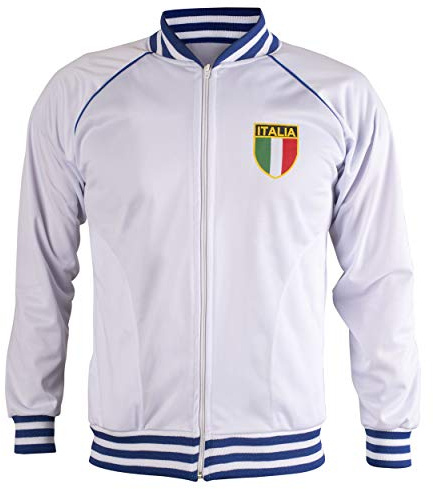 JL Sport Italia/Italia Chaqueta De Chándal De Fútbol Retro Con Cremallera Chaqueta De Los Hombres - XXL