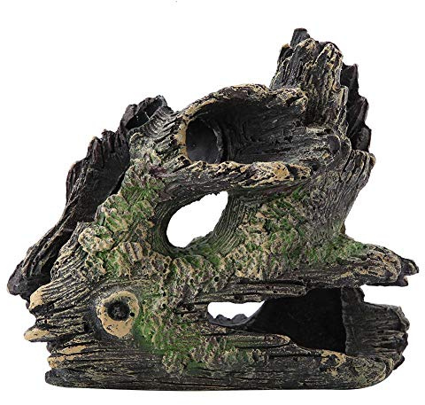 Aquarium Dekor Aquarium Treibholz Dekorationen Sinkende Aquarium Kunstharz hohlen Baumstamm Ornament Fisch Pflanze Habitat Decor Aquarium Harz Baum Landschaft Dekor für Aquarium(ST-004C)