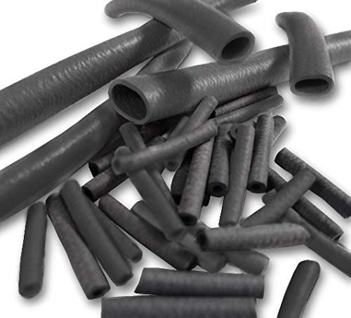 Helsyn Neoprene Rubber Chloroprene Sleeves - 2.0mm I/D 20mm Length - Black (5000 pcs)