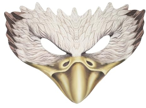 NUOBESTY WeißE Eagle Maske Halloween Maske FüR Erwachsene Karneval Maskerade KostüMzubehöR Leichte Vogelmaske FüR Party Cosplay