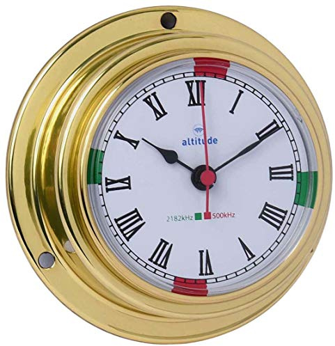 Delite 842c Altitude Reloj de navegación latón cromado, 95 mm x 40 mm