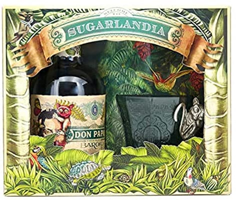 Don Papa Baroko | Geschenkset inkl. Glas | Premium Rum-basierendes Getränk| Exotischer Geschmack | Destilliert aus Black Gold-Melasse | 40% Vol. | 700ML