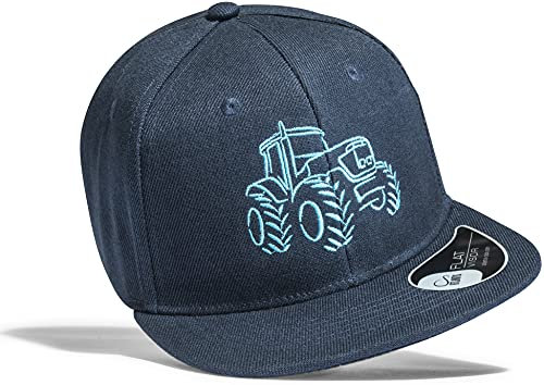 Baddery Kinder Cap : Traktor - Kappe Jungs Cappy Jungen Sport Mütze (One Size/Blau)