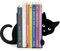 Balvi Fermalibri Hidden Cat Colore Nero Supporto da scaffale per Libri a Forma di Un Gatto 2 unità Me