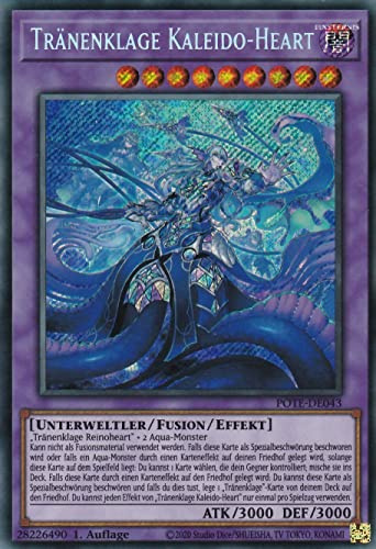 POTE-DE043 - Tränenklage Kaleido-Heart - Secret Rare - Deutsch - 1. Auflage - im Set mit Ultrapro Toploader - Yugioh