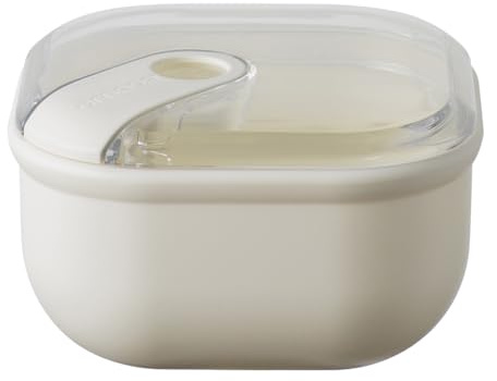 OMADA Contenitore Ermetico per Alimenti 0,4L, Dimensioni 12 x 12 x H7,2 cm | Porta Pranzo con Coperchio Trasparente, Idoneo a Frigo e Lavabile in Lavastoviglie, Chiusura Ermetica, Collezione Pull Box