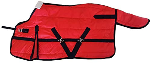 HARICSET Weidedecke Winterdecke Pferd Abschwitzdecke Pferd Gepolstert Weich Bequem Ideal für Boxen Widerstandsfähig mit Verstärkten Nylonkanten Ohne Baumwolle(Size:115cm(45in))