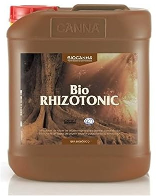 GROWMANIA Fertilizante Bio Rhizotonic de Bio Canna 5 L | Abono Estimulador Sistema Radicular Etapa Floración para Plantas y Cultivos