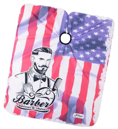 DOITOOL Cappa Per Taglio Con Design Bandiera Americana Accessorio Per Parrucchiere e Barbiere Mantello Protettivo Per Tagli Professionali e Personali Facile Da Usare e Conservare
