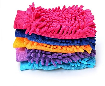 ULTECHNOVO Mikrofaser-autowaschhandschuh Chenille-Material Kratzfeste Reinigung Für Autoscheiben Und Karosserie Geeignet Für Auto SUV LKW Sowie Hausreinigung