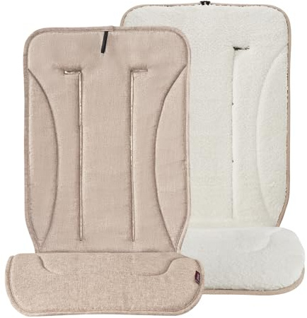 Momcozy Reversible Stroller Cushion | Universal Breathable Stroller Liner | Winter Warm Car Seat Liners | Crib Carriage Cushion Pad | Plush for Winter Use ＆Soft Fabric for All-Season Comfort