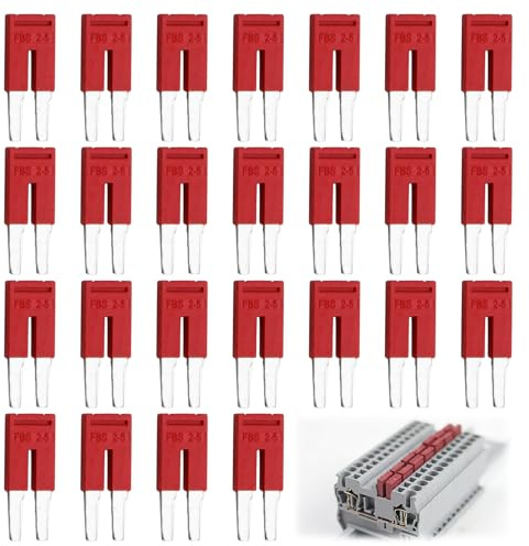 25 Stück FBS 2-5 für Phoenix Contact Steckbrücke, Contact Reihenklemmen | Steckbrücke FBS 2-5, Abb C16 3 Polig SP, für PT2.5 DIN-Schienenklemmen, Blockverbinder, für Kabeln 2,5 mm² bis 5 mm²