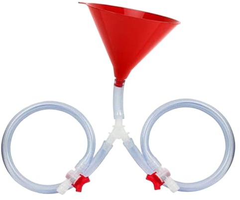 Yeory Beer Bong Funnel, Leak-Proof Sealing Beer Bong with Dual Valve & Tubes, Drinking Funnel for Home Bar Party