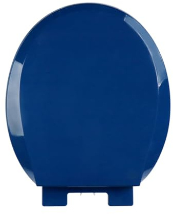 Brigtviee Tavoletta WC Universale a Forma di O, Sedile WC con Chiusura Ammortizzata, Fissaggio Dall'Alto, Facile da Montare e Pulire, Copriwater Universali Coperchio WC in PP,Royal Blue,36x41cm
