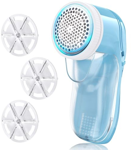 Lint Remover, Bobble Remover for Clothes, Fabric Shaver With 3 Replaceable Blades, Clothes Debobbler, Fabric Shaver for Clothes, Electric Lint Remover for Clothes/Bedding/Furniture, Clothes Defuzzer
