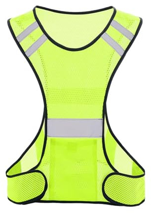 Pevlkawr Gilet Réfléchissant Armure De Cheval Fluorescence, Léger Et Respirant Réglable, Hommes Et Femmes Habillés Pour Courir, Faire Du Vélo